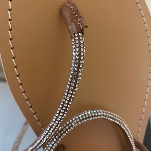 Free People Mustard Sandals with Metallic Straps - Picture 3 of 5